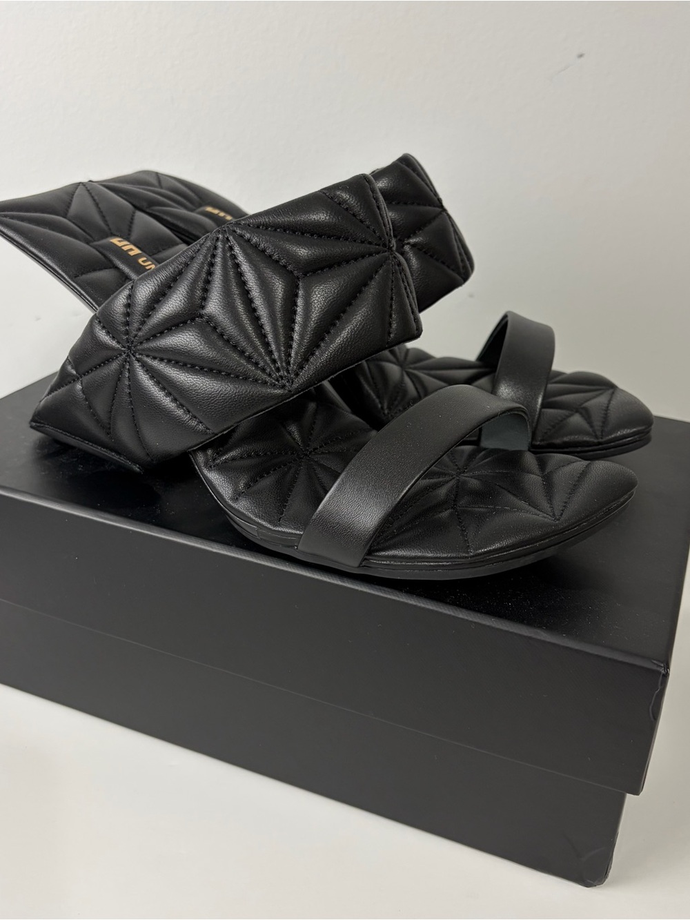 United Nude Sandals  - Loop Hi Puffy Black Leather Sandals Shoes New  Size 41